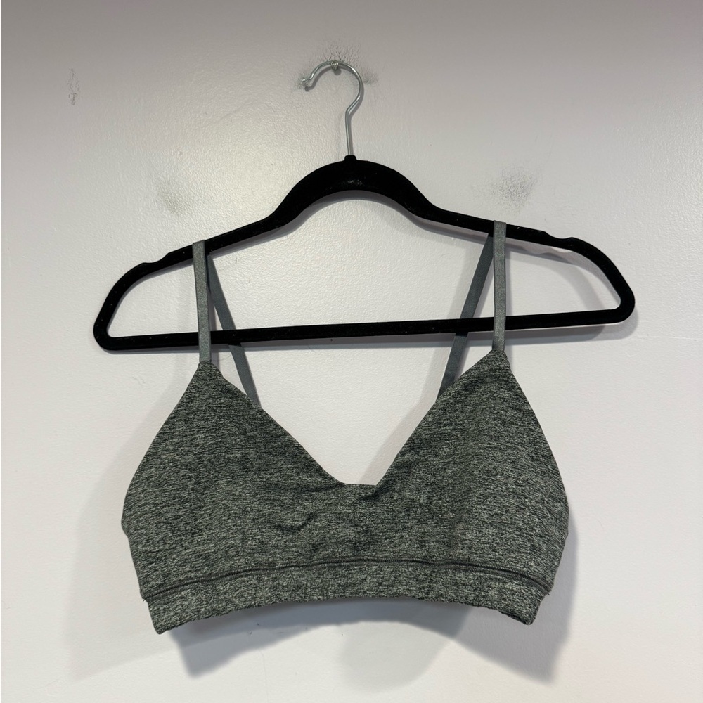 Isla Movement Grey Lounge Bra Bralette Size Large Heathered Adjustable Straps‎